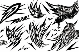 lightning strike, icarus, white lightning, japanese abstract tattoo idea