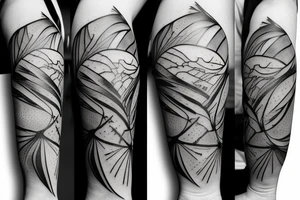 lightning strike, icarus, white lightning, japanese abstract tattoo idea