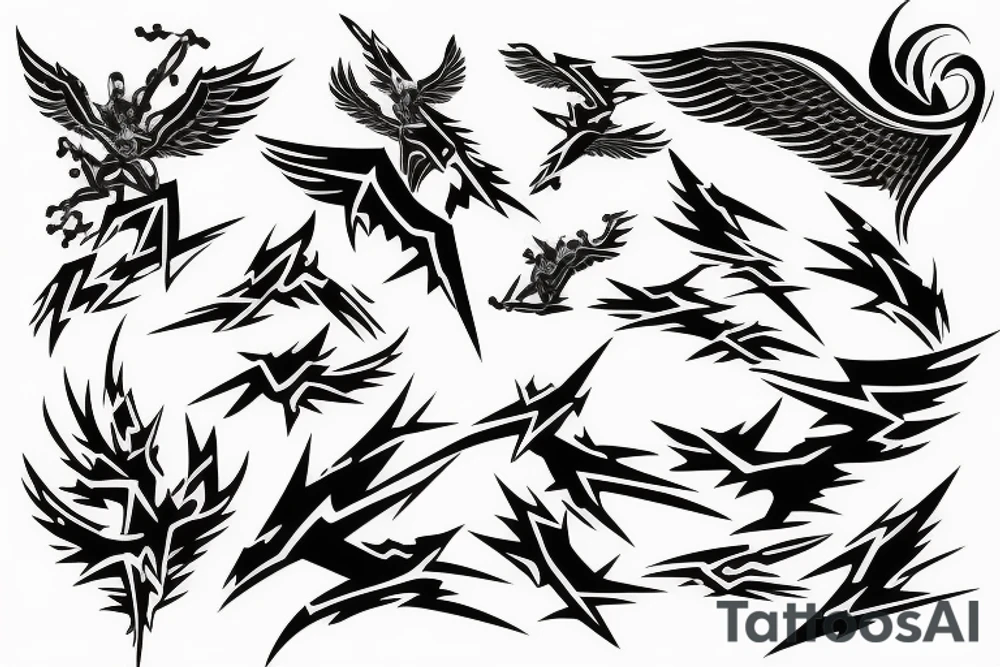 lightning strike, icarus, white lightning, japanese abstract tattoo idea lightning strike, icarus, white lightning, japanese abstract tattoo idea