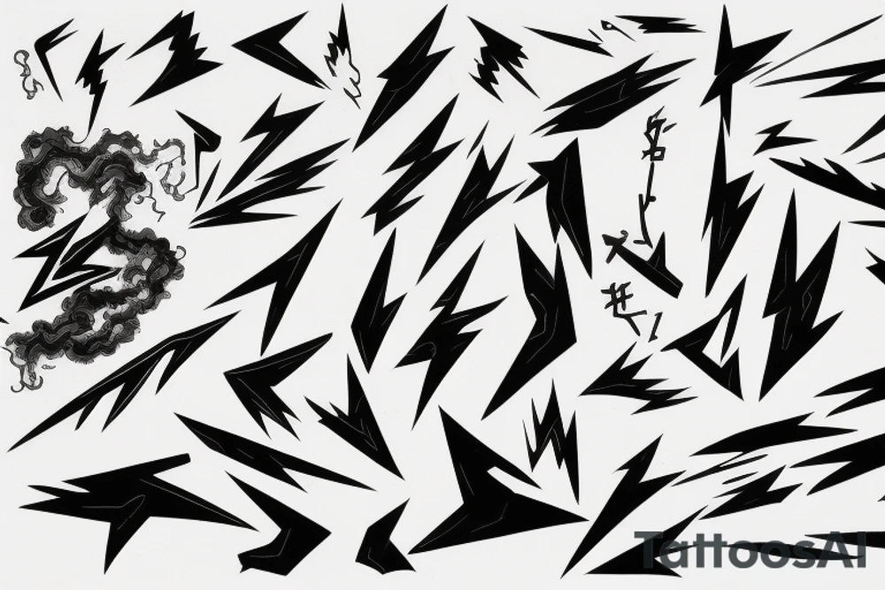 lightning strike, icarus, white lightning, japanese abstract tattoo idea lightning strike, icarus, white lightning, japanese abstract tattoo idea