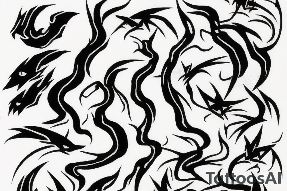 lightning strike phoenix, abstract japanese tattoo idea lightning strike phoenix, abstract japanese tattoo idea