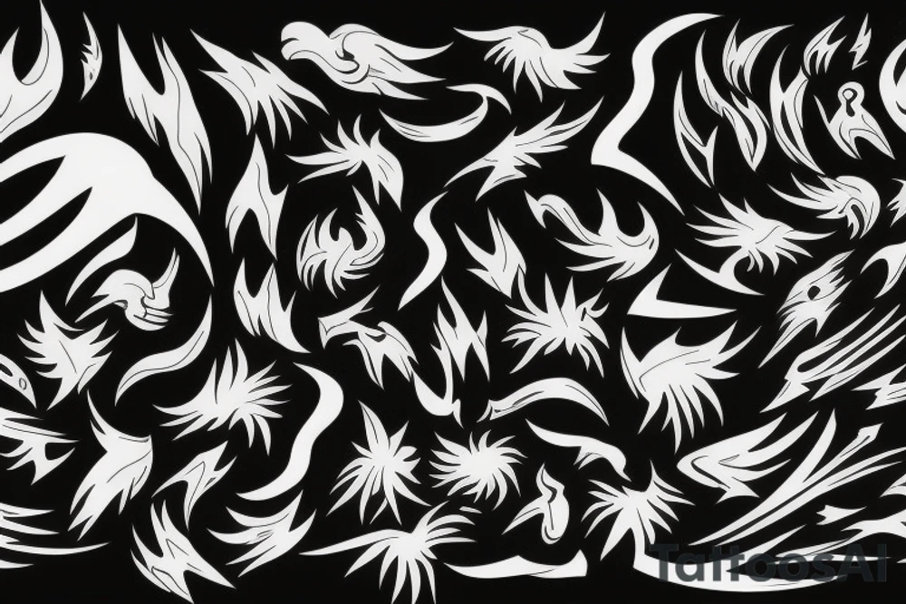 phoenix on fire, made of lightning, abstract tattoo idea phoenix on fire, made of lightning, abstract tattoo idea