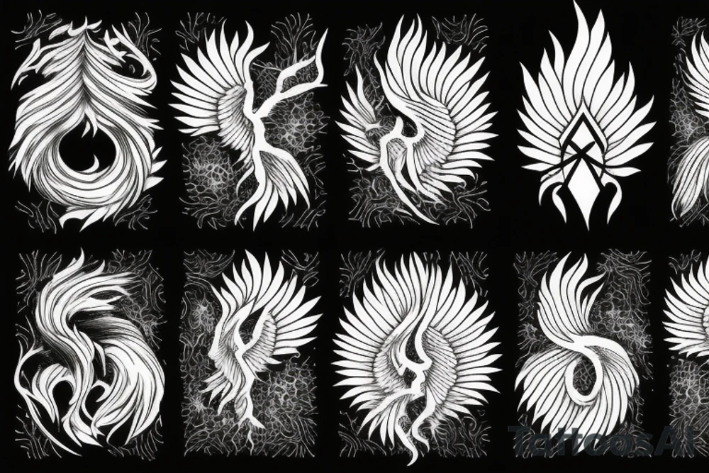 phoenix on fire, made of lightning, dotwork tattoo idea phoenix on fire, made of lightning, dotwork tattoo idea