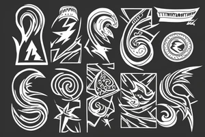 lightning strike storm, tunisia, fire, war, ancient rome tattoo idea