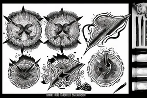lightning strike storm, tunisia, fire, war, ancient rome tattoo idea
