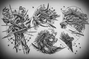 lightning strike storm, Phoenician, fire, war, achilles tattoo idea