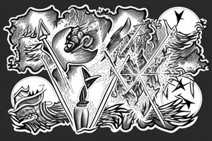 lightning strike storm, Phoenician, fire, war, achilles tattoo idea