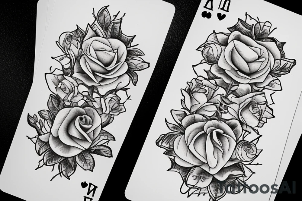 Rose burning playing card & a hourglass tattoo idea Rose burning playing card & a hourglass tattoo idea