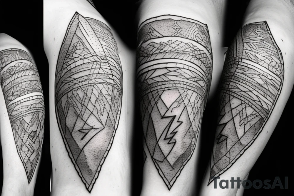 lightning strike storm, Phoenician, fire, war, achilles, words "sami" tattoo idea