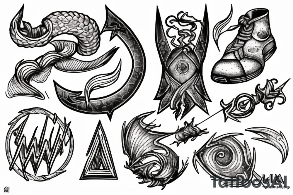 lightning strike storm, Phoenician, fire, war, achilles tattoo idea