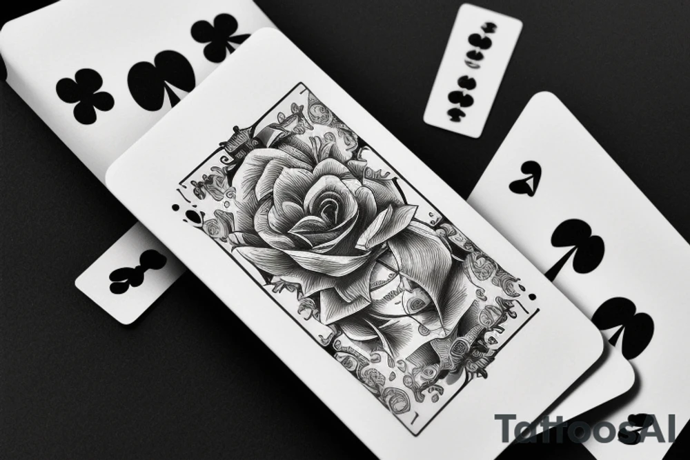 Rose burning playing card and a hourglass tattoo idea Rose burning playing card and a hourglass tattoo idea