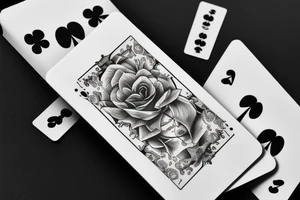 Rose burning playing card and a hourglass tattoo idea