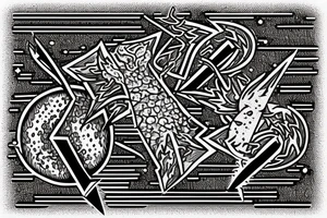 lightning strike storm, Phoenician, fire, war, Sisyphus tattoo idea