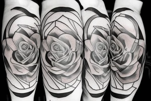 Rose, burning playing card and a hourglass tattoo idea