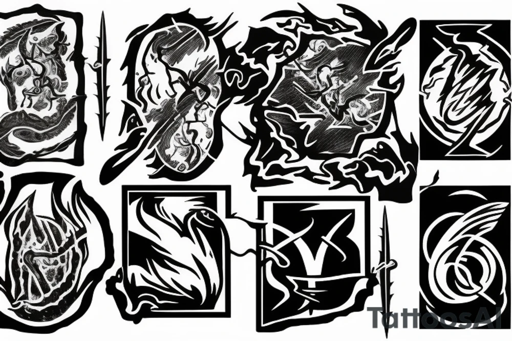 lightning strike storm, Phoenician, fire, war, Sisyphus tattoo idea lightning strike storm, Phoenician, fire, war, Sisyphus tattoo idea