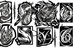 lightning strike storm, Phoenician, fire, war, Sisyphus tattoo idea