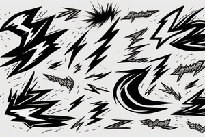 lightning, grunge, realism, negative space, lightning storm, lightning bolt tattoo idea