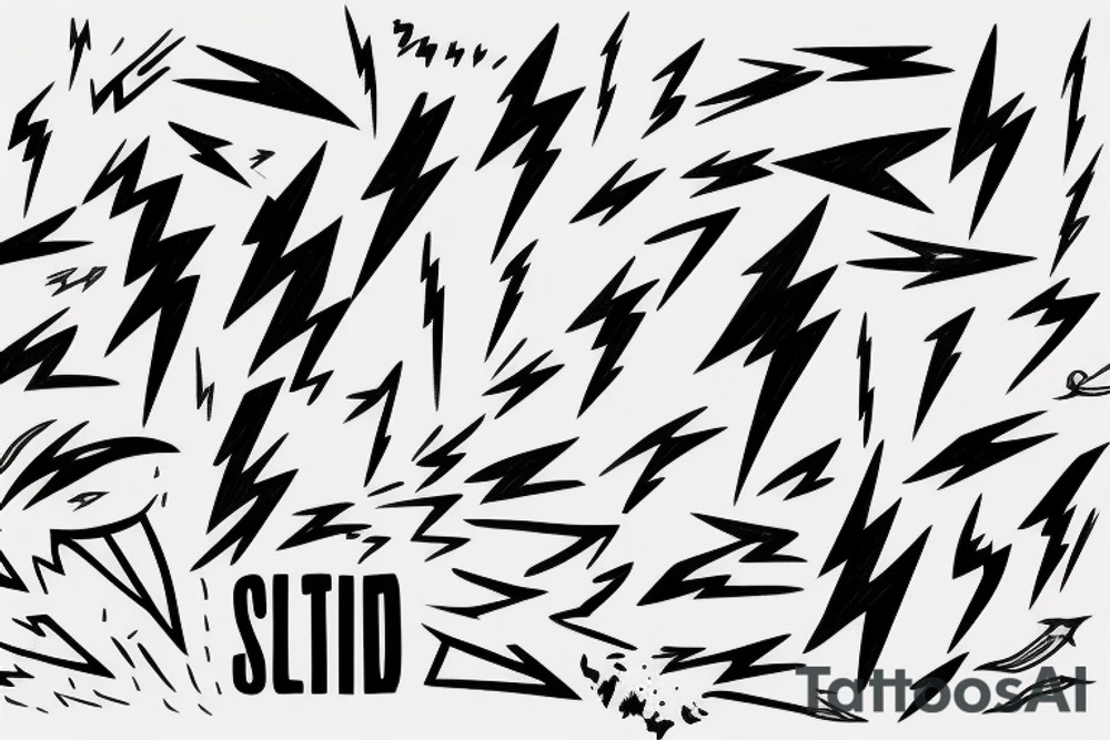 lightning, realism, negative space, lightning storm, lightning bolt tattoo idea