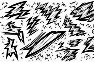lightning, realism, negative space, lightning storm, lightning bolt tattoo idea