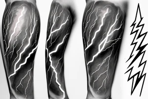 lightning, realism, negative space, lightning storm, lightning bolt tattoo idea