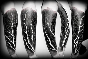 lightning, realism, negative space, lightning storm, lightning bolt tattoo idea