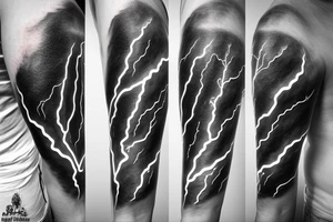 lightning, realism, negative space, lightning storm, lightning bolt tattoo idea