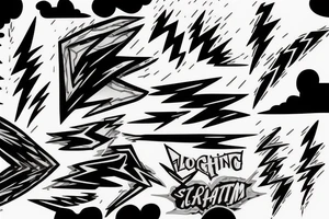 lightning, realism, negative space, lightning storm, lightning bolt tattoo idea
