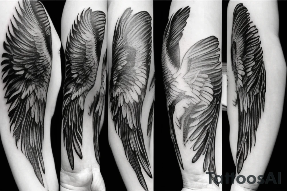 lightning, winged angel, realism, detailed, minimal tattoo idea lightning, winged angel, realism, detailed, minimal tattoo idea