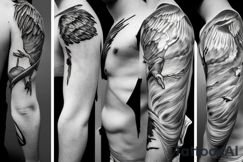 lightning, icarus, realism, detailed, minimal tattoo idea lightning, icarus, realism, detailed, minimal tattoo idea