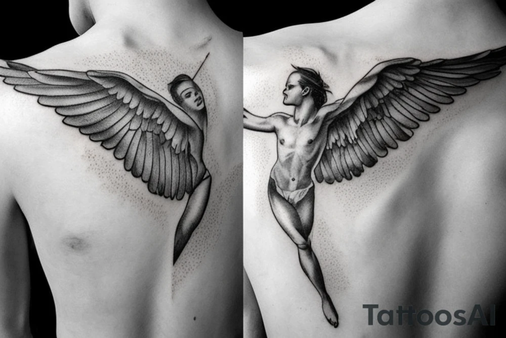 lightning, icarus, realism, detailed, minimal tattoo idea lightning, icarus, realism, detailed, minimal tattoo idea