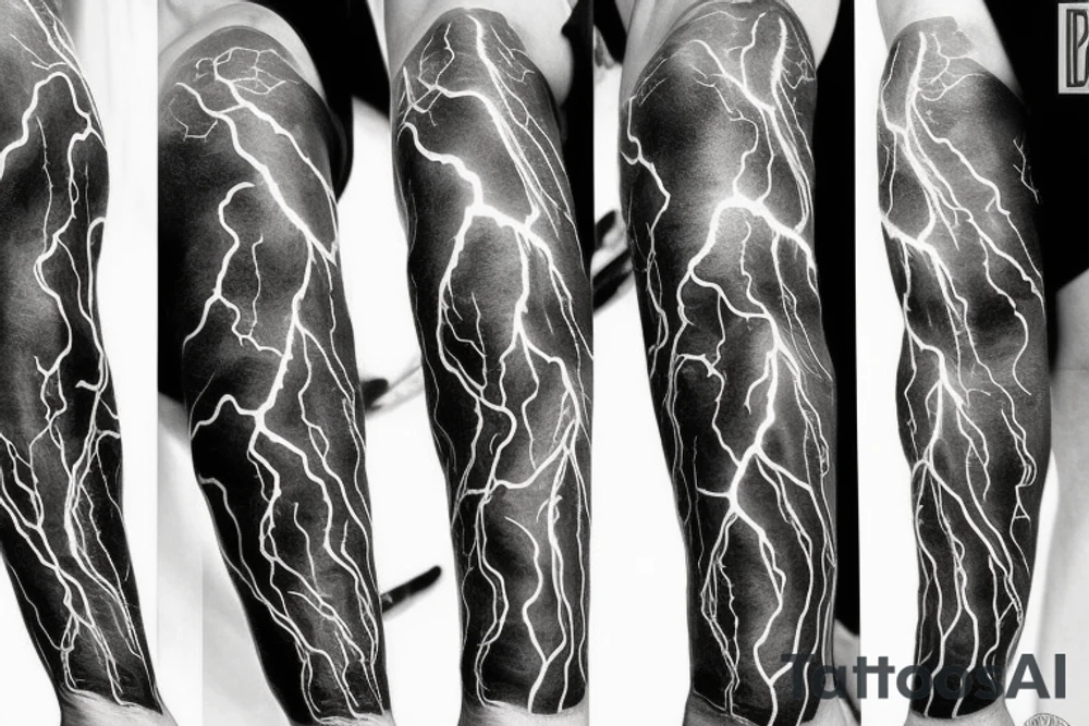 abstract shapes, lightning strike, minimal lines, fine detail tattoo idea