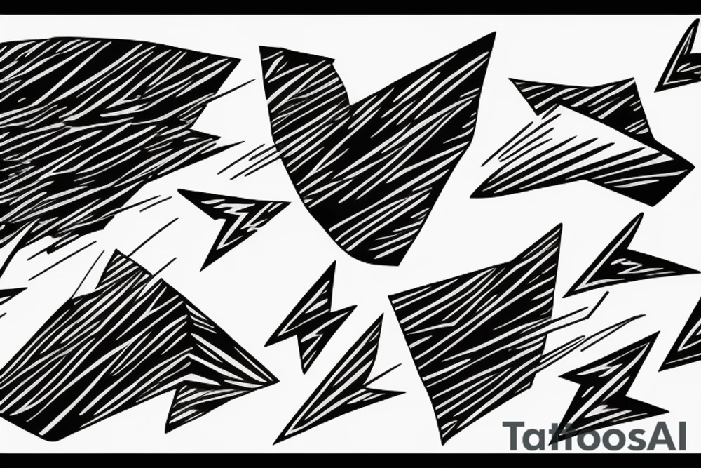 abstract shapes, lightning strike, minimal lines, fine detail tattoo idea abstract shapes, lightning strike, minimal lines, fine detail tattoo idea