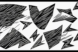 abstract shapes, lightning strike, minimal lines, fine detail tattoo idea