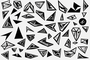 abstract shapes, lightning strike, minimal lines, fine detail tattoo idea