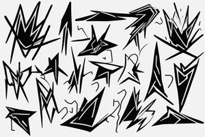 abstract art, thin lines, negative soace, lightning tattoo idea