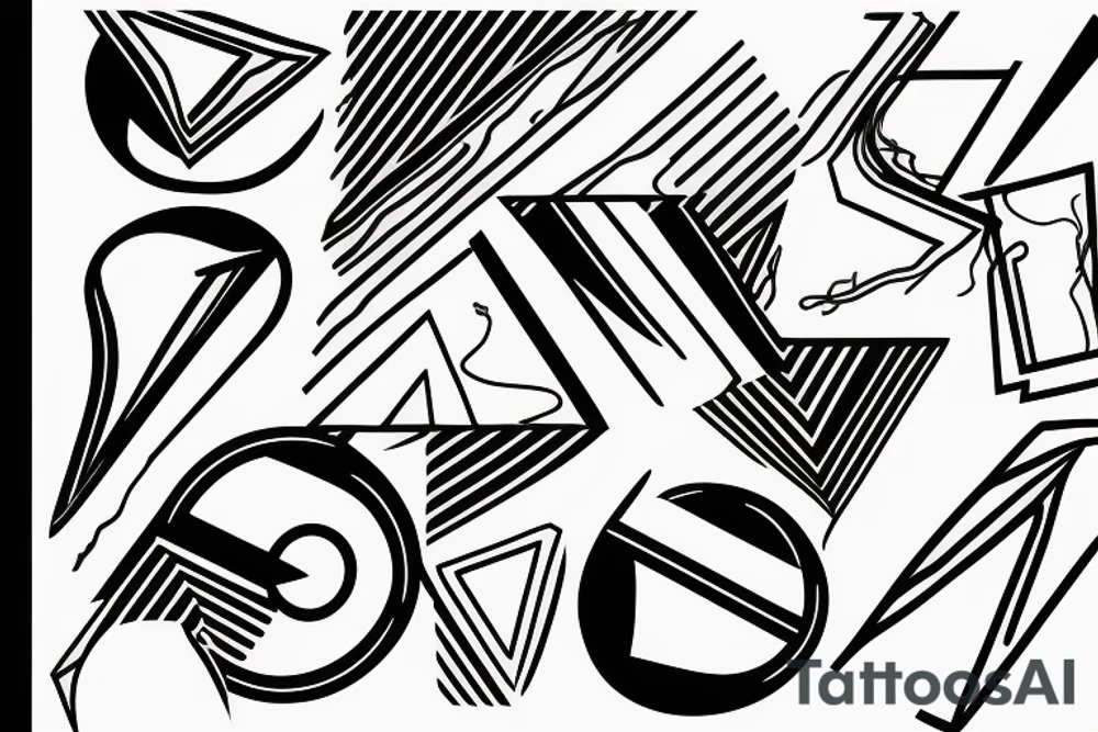 abstract art, thin lines, negative space, lightning tattoo idea abstract art, thin lines, negative space, lightning tattoo idea