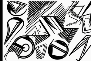 abstract art, thin lines, negative space, lightning tattoo idea