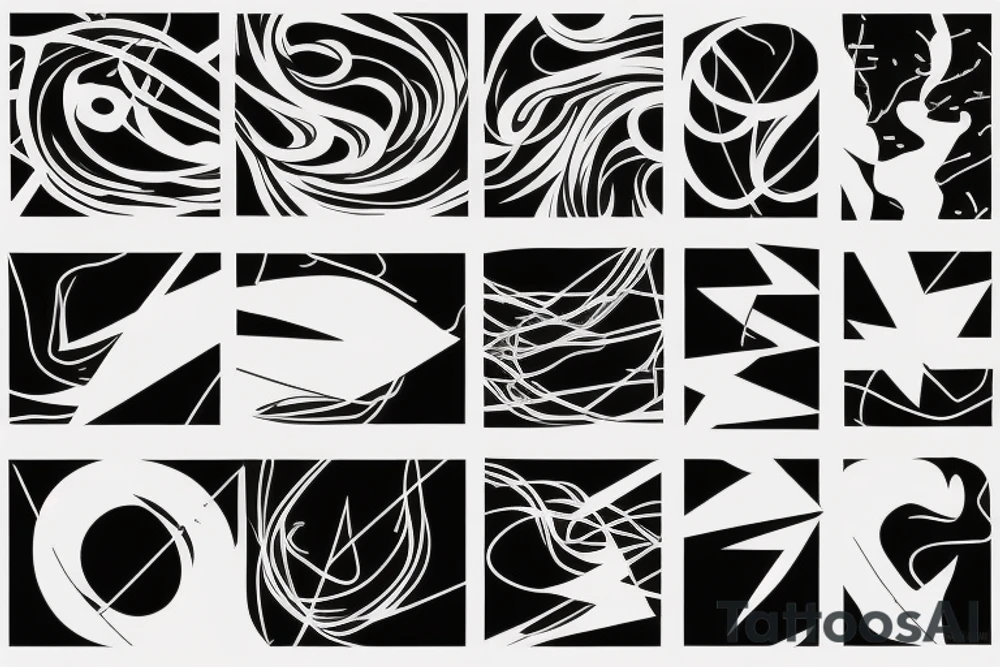abstract art, thin lines, negative space, lightning tattoo idea abstract art, thin lines, negative space, lightning tattoo idea