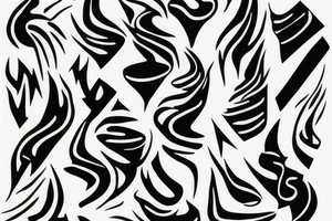 abstract art, thin lines, negative space, lightning tattoo idea