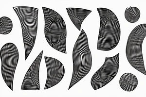 abstract art, thin lines, negative space, lightning tattoo idea
