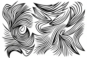 abstract art, thin lines, negative space, lightning tattoo idea