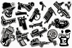 Pistol tattoo idea