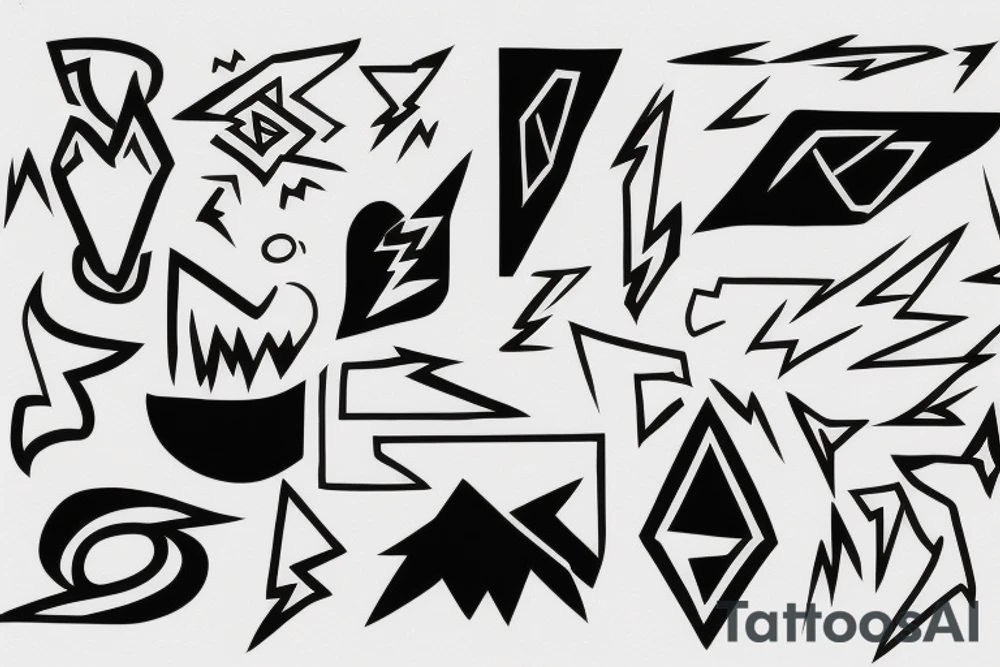 abstract art, thin lines, negative space, lightning tattoo idea abstract art, thin lines, negative space, lightning tattoo idea