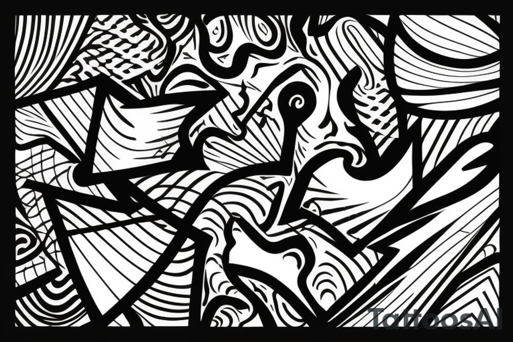 abstract art, thin lines, negative space, lightning tattoo idea abstract art, thin lines, negative space, lightning tattoo idea