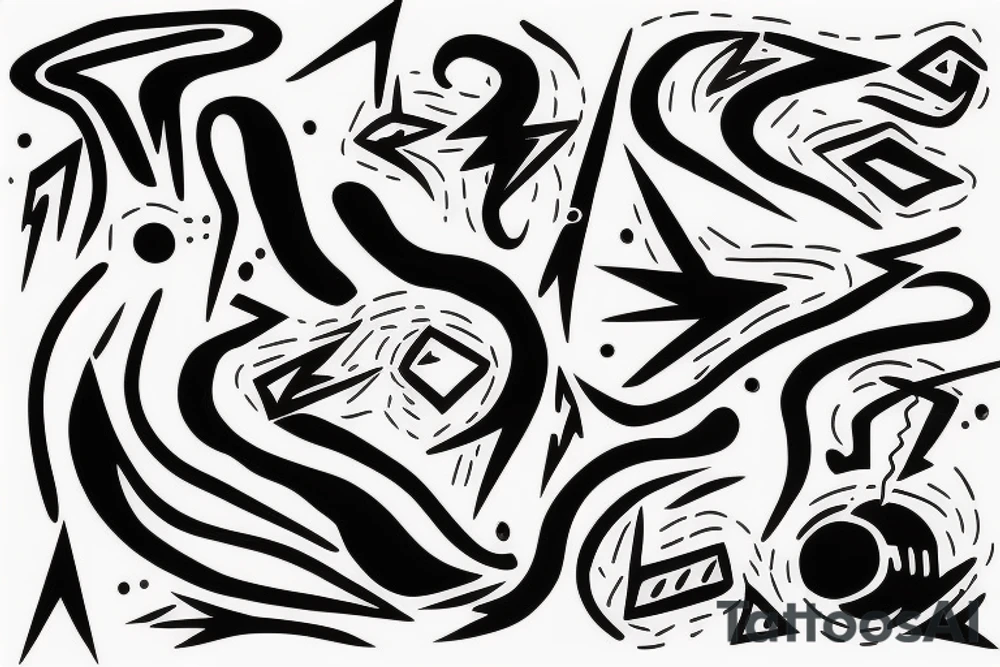 abstract art, thin lines, negative space, lightning tattoo idea abstract art, thin lines, negative space, lightning tattoo idea