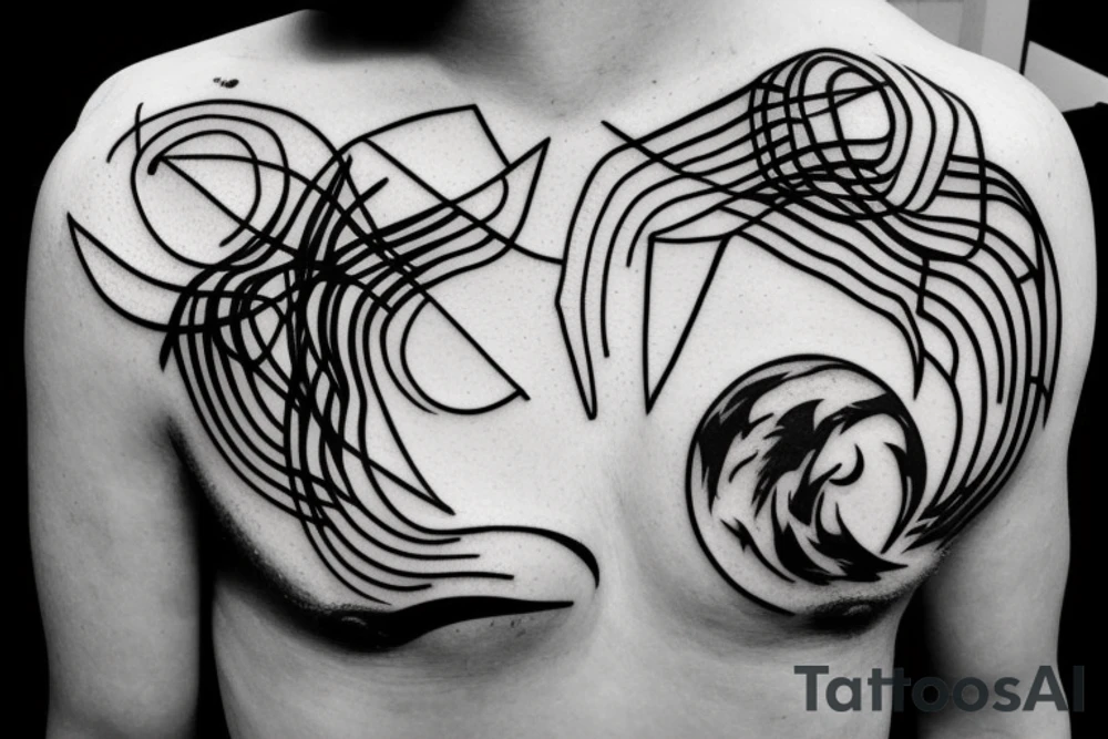 abstract art, thin lines, negative space, lightning tattoo idea abstract art, thin lines, negative space, lightning tattoo idea