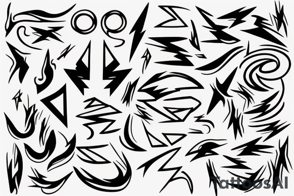 abstract art, thin lines, negative space, lightning tattoo idea abstract art, thin lines, negative space, lightning tattoo idea