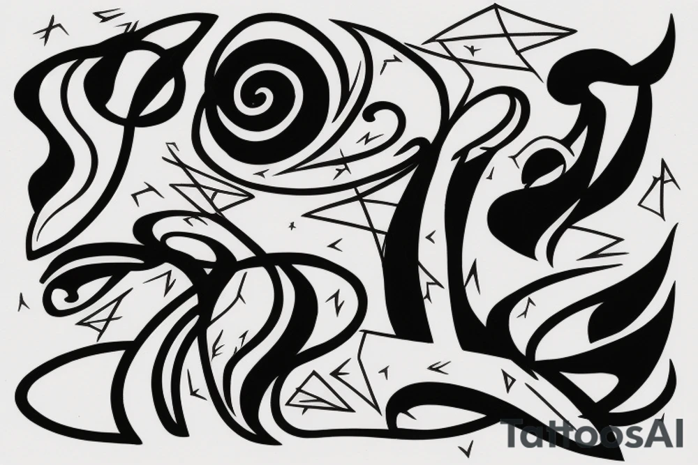abstract art, thin lines, negative space, lightning tattoo idea abstract art, thin lines, negative space, lightning tattoo idea
