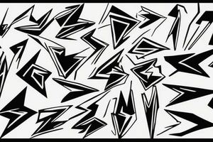 abstract art, thin lines, negative space, lightning, icarus tattoo idea