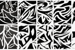 abstract art, thin lines, negative space, lightning, olive branch tattoo idea